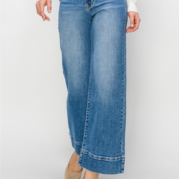 Risen Full Size High Rise Wide Leg Jeans - Picture 4 of 5